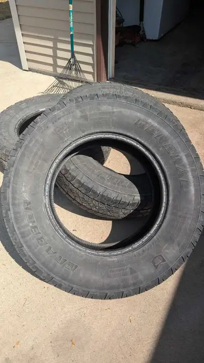 I have three general grabber tires that I would like to get out of my garage. They still have some t...