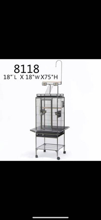 18''*18''*75'' H parrot play top cage super special at T T pets