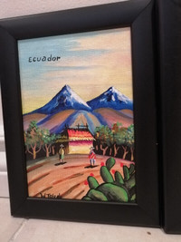 Ecuador oil painting hanging pictures - small  x 5