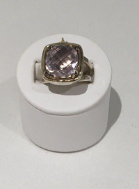 New STERLING SILVER AMETHYST RING, Size 5 or 5 1/2