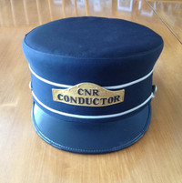 CNR Conductor's Cap with King's Crown Buttons