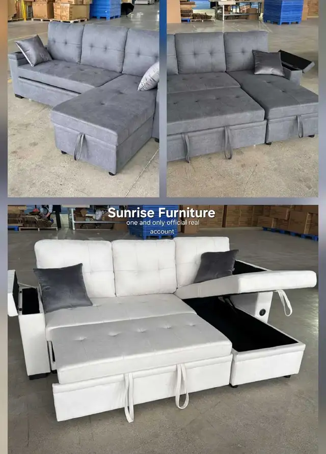 Storage Sectional Sofa Bed Pull Out Sofa in Couches & Futons in Brantford - Image 2