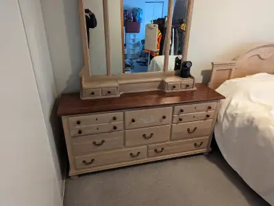 Solid Oak Dresser Mirror (Made in Canada), View more