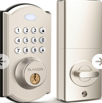 Smart keyless door lock with dead bolt 