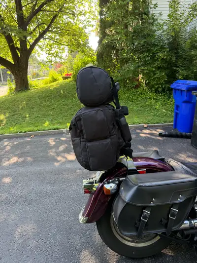 Tour pack pour dossier de moto. Tissu imperméable