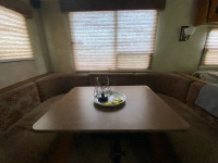 Banquette and table