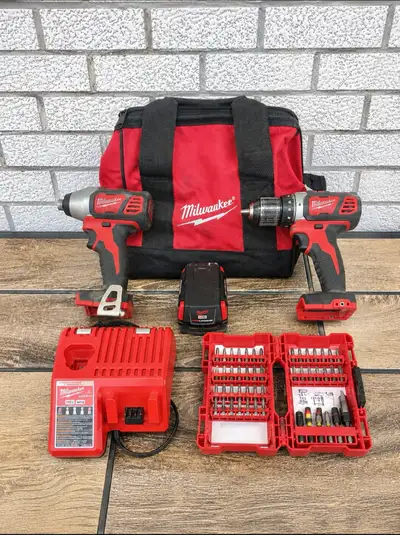 Milwaukee M18 Drill & Impact Combo Kit + Bits, View more