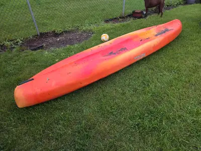 I'll clean it up before pick up. This is a used Heron Twin Kayak, it's in great condition and ready...