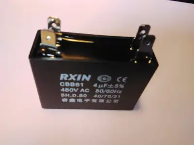 Condensateur  CBB61, 4 uF (4 MFD) +/- 5%, 450V ac, 50, 60 Hz, View more