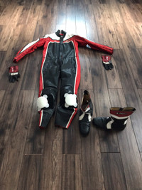 One Piece Motorcycle Leathers and Boots