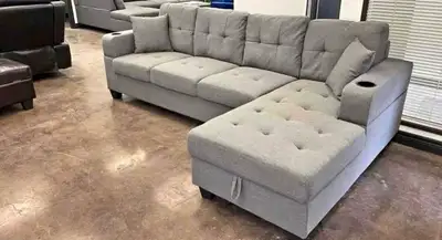 4 Seater Fabric Sectional Sofa Couch-Brand New, View more