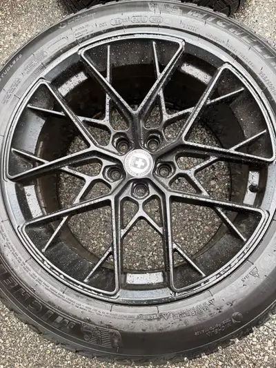 Set of Michelin 255/50R19 107V winter tires mounted on HRE Performance forged alloy rims. Purchased...