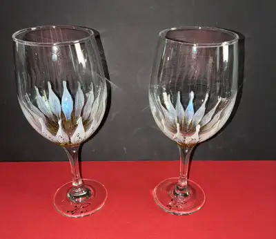 Hand painted Wine Glasses, View more
