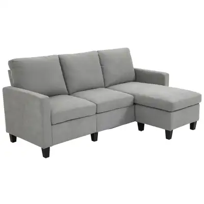 L-Shape Sofa, Modern Sectional Couch with Ottoman, Corner Sofa f, View more