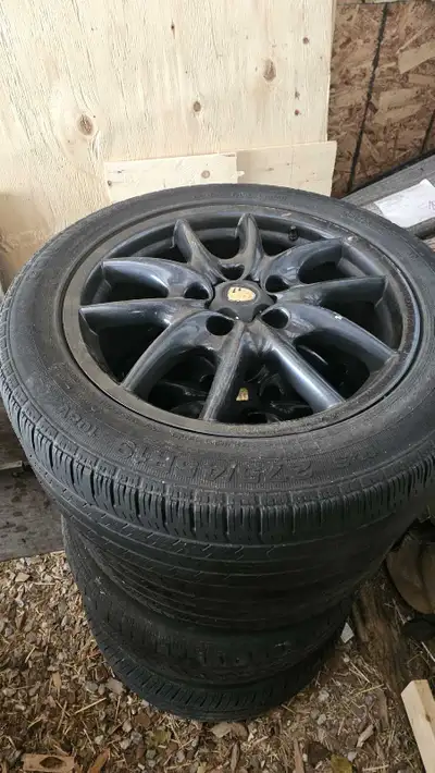 Have a set of Porsche winter rims for you. Rims are in decent shape and do have some peeling. No cra...