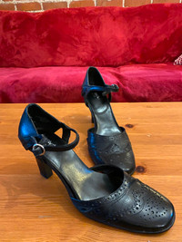 Souliers Massimo en cuir de style tango