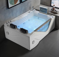 Luxury 2 person bathtub with built in TV. 