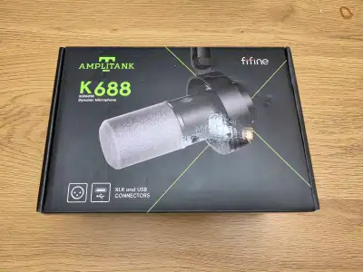 : Fifine AmpliGame K688 XLR/USB Dynamic Microphone, View more