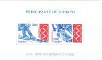 MONACO. Feuillet-souvenir "XVII Jeux Olympiques d'Hiver, 1994".