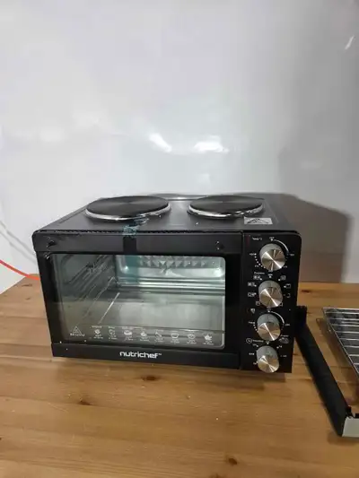 NutriChef Convection Oven Rotisserie with Dual Hot Plates, New, View more