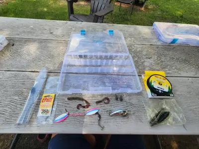 Plano Shimano Plastic Tackle Box 7 Lures & Roll Of Fishing Line, View more