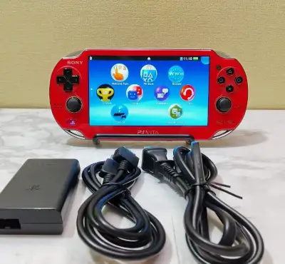 RED PSVITA OLED 1000 Playstation ps vita MODDED w/ 500+ Games, View more