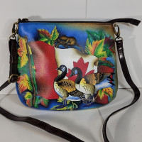 Sharif Hand Painted Leather Purse - Canadiana Collection
