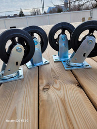 Roues 6x2 rubber,  rubber casters 6x2