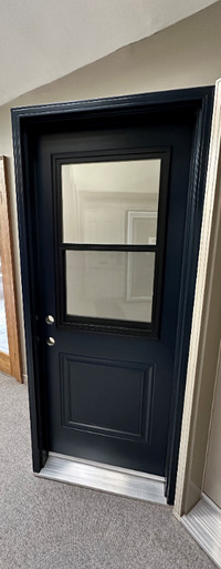 Blue Exterior Door with Vent