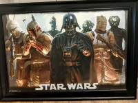 Star Wars - Darth Vader and Bounty Hunters - Framed Canvas Print