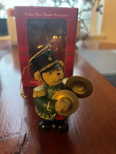 Vintage teddy bear parade ornament , View more