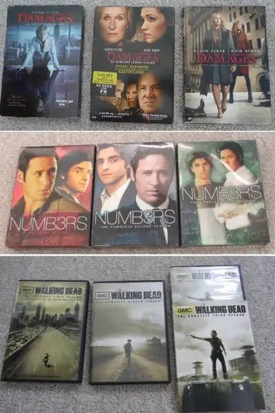 Seasons 1-3 of Damages, Numbers, or The Walking Dead on DVD, View more