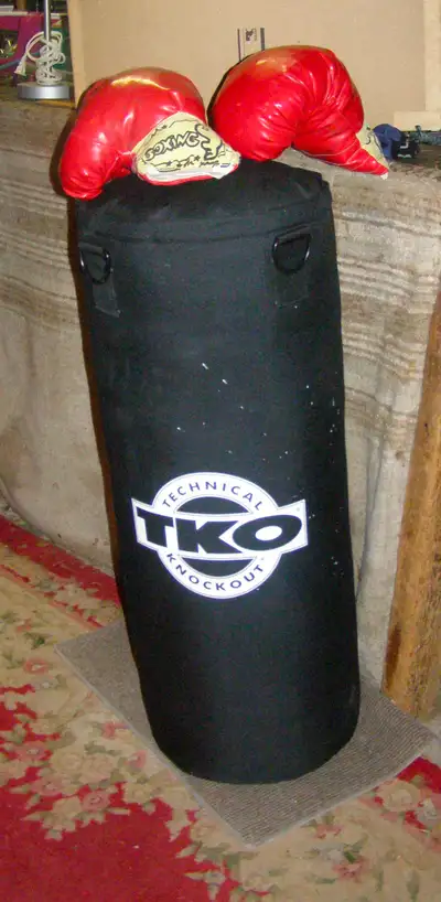 Boxing MMA Martial Arts Punching Bag & Gloves, View more