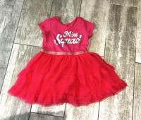Children’s Place Pink "Mini Squad" Tutu Dress 3Y Red