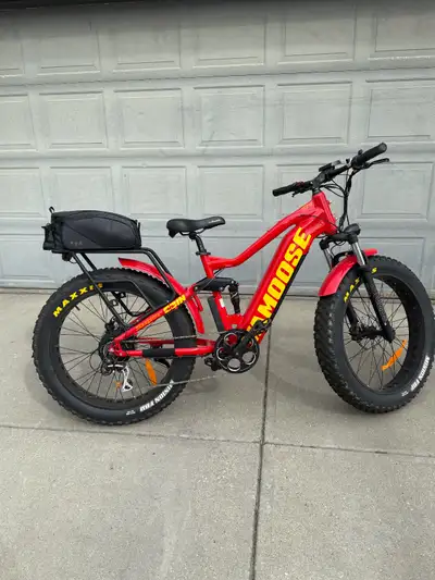 Vamoose Super Odin X, 52V 500W, 158 KM only, Full Suspension, 4.8” Maxxis Tires 26x4.8, Shimano 7 Sp...