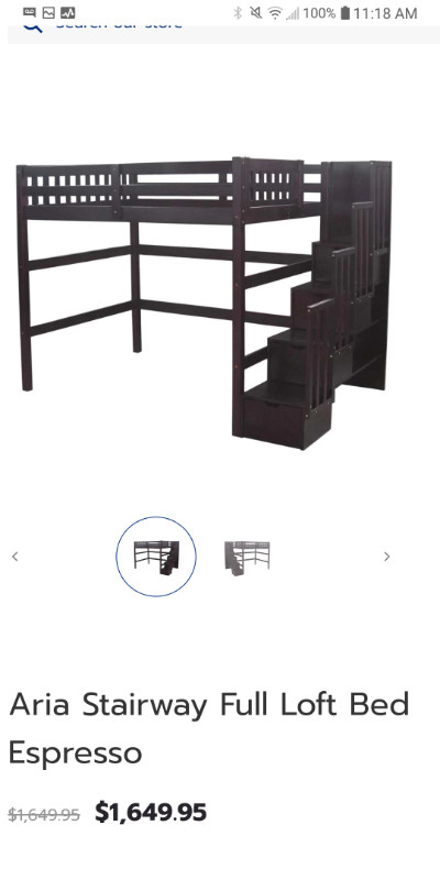 2 Scanica Full Size Loft Beds - Solid Wood in Beds & Mattresses in Brantford - Image 2
