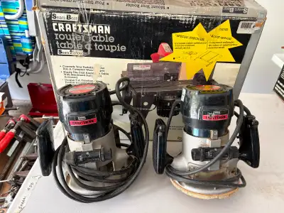Comes with two Craftsman routers.