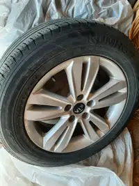 Used tires on the rims