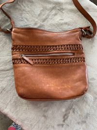 Ladies leather brown purse