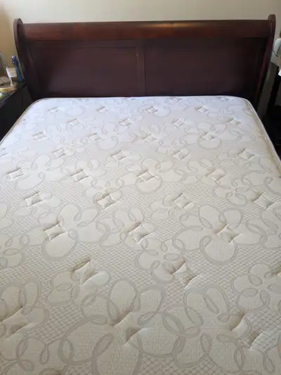Twin bed with mattress and box spring, View more
