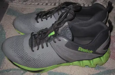 Men's Reebok Zigtech Running Shoes Gray / Lime Green Size 13, View more