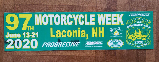 Laconia 2020 bikeweek covid sticker harley biker souvenir rally in Street, Cruisers & Choppers in Ottawa