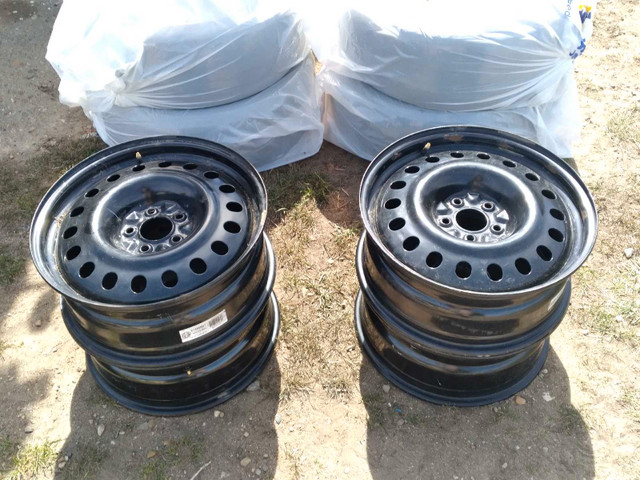 Set of 4. 18 " steel rims.all info is on the  pictures in Garage Sales in Medicine Hat - Image 3
