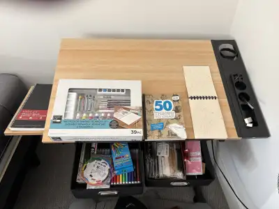 Art Desk and supplies, View more