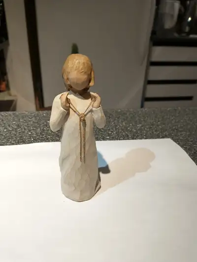 Truly golden Willow tree figurine., View more