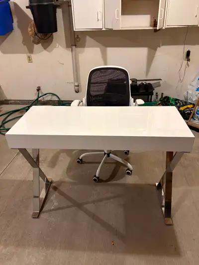 Modern White Desk with Ergonomic Chair, View more