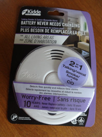 Smoke and CO Alarm Kidde Worry Free with Voice Alert for sale