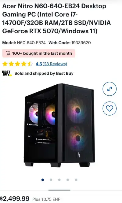 Unopened Acer N60 gaming computer, View more