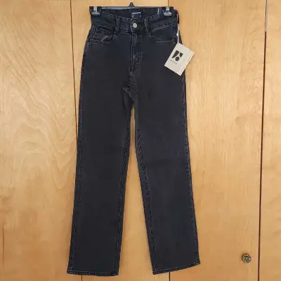 Frank & Oak size 25 high rise straight jeans, View more