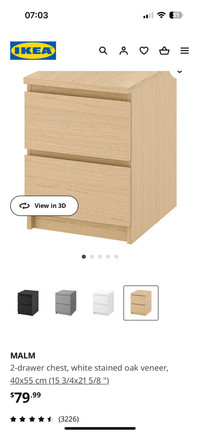 Ikea bedside chest